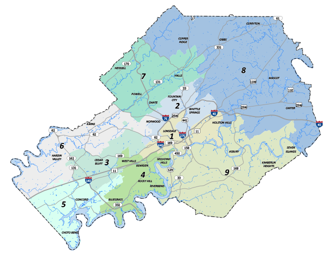 District Map Knox County Commission